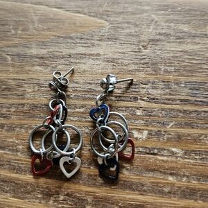 Heart Charm Dangle Earrings